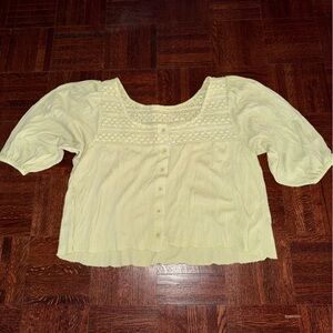 Green Peasant Top Sz. S